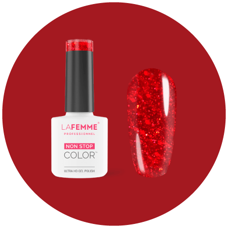 h268 smalto rosso sparkly natale