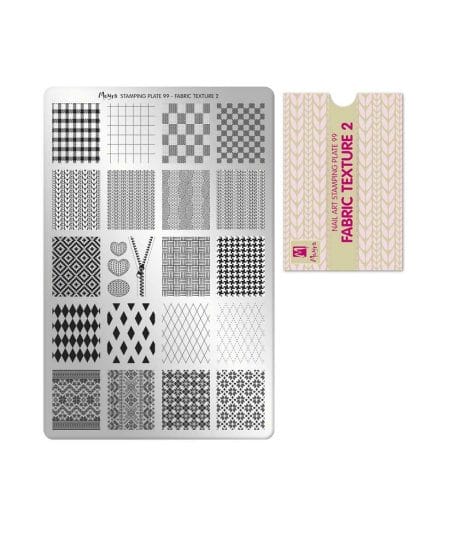 Piastra Stamping Moyra® 99 - Fabric Texture 2 - 9,5cm x 14,5cm