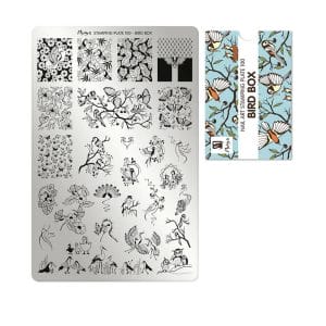 piastra stamping primavera fiori bird box 100
