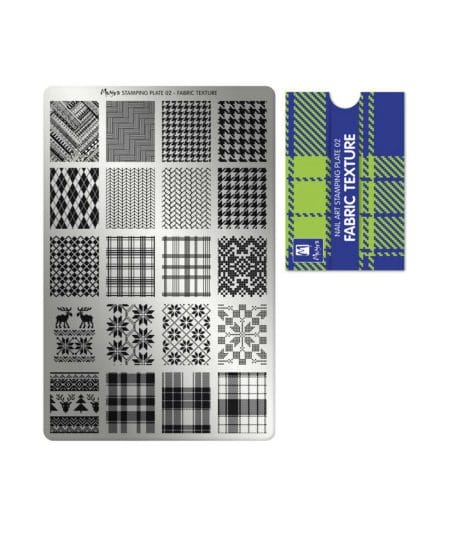 Piastra Stamping Moyra® 02 - Fabric Texture - 9,5cm x 14,5cm
