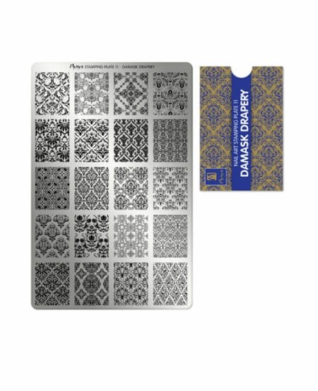 Piastra Stamping Moyra® 11 - Damask Drapery - 9,5cm x 14,5cm