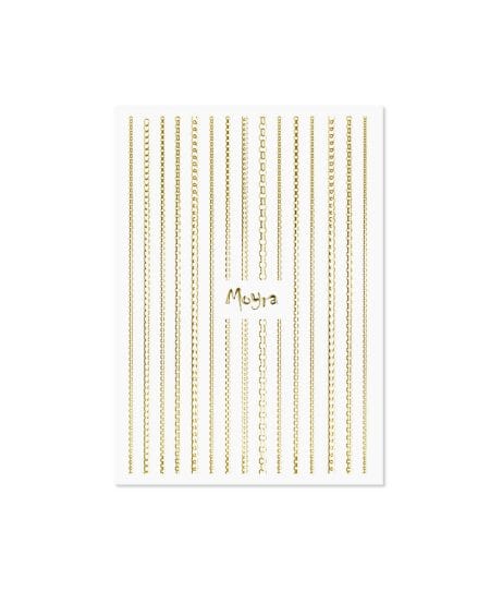 Moyra® Nail Art Strips (strisce adesive) - Catena N.01 GOLD