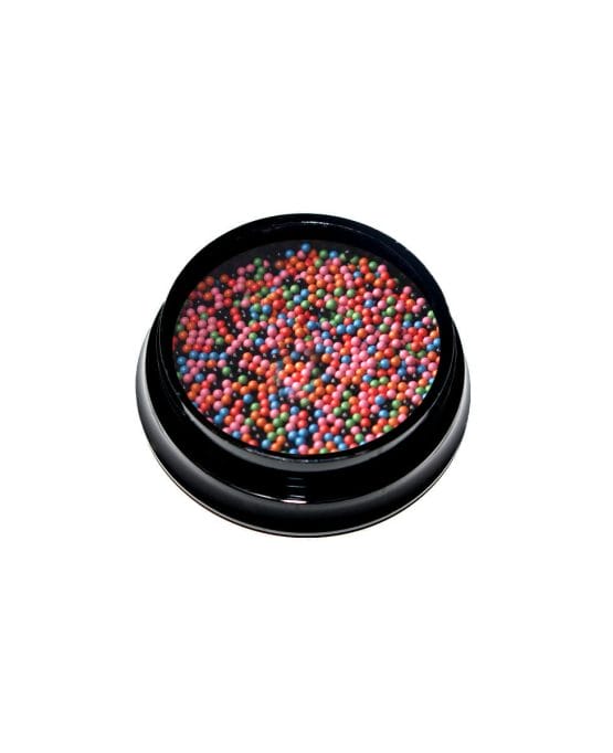 Caviar Beads multicolore mnisfere in metalllo rosa rosso blu nero verde arancione arcobaleno nail art unghie
