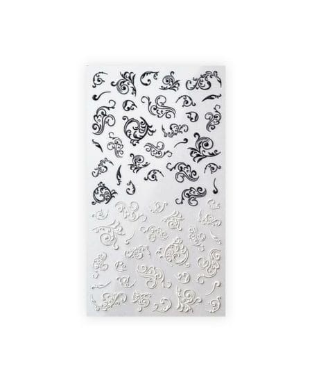 Sticker ghirigori decorazioni nail art wedding Black and White