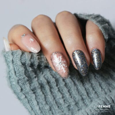 semipermanente antracite glitter z012 nail art Sticker tutorial