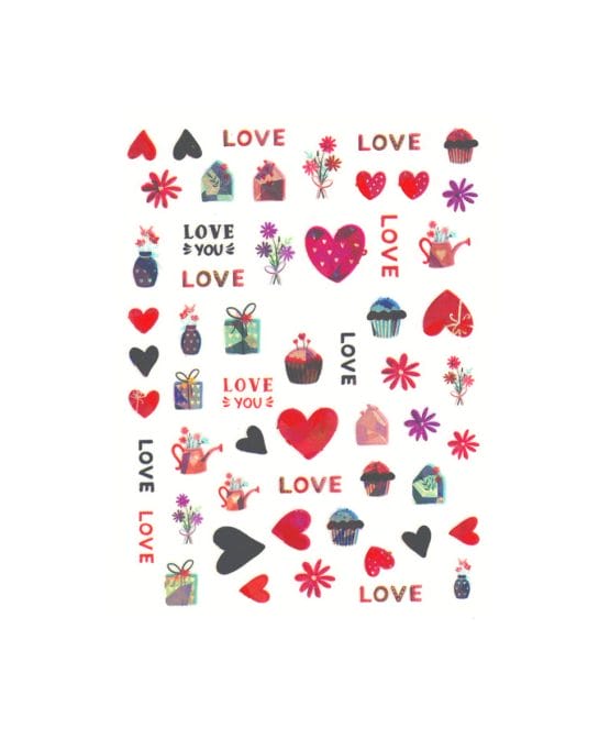 Sticker - Love Me Tender Nail Art Unghie San Valentino Romantiche Facile Idee