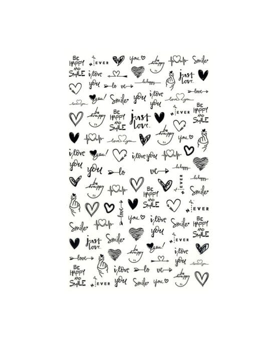 Sticker - Love Me Like You Idee Nail Art Corea BTS Army Script Love Amile Adesivi Unghie