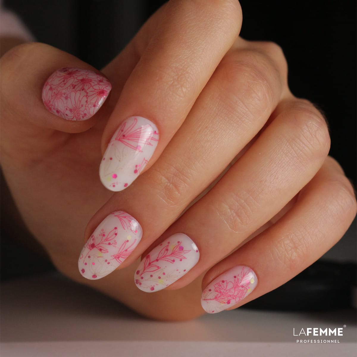 h323 semipermanente bianco rosa stamping nailart white manicure h323 semipermanente bianco rosa stamping nailart white manicure