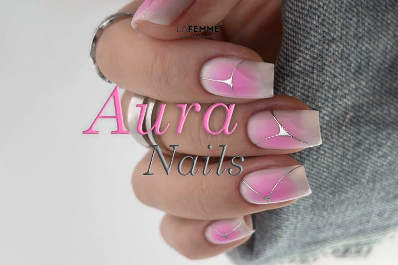 Pink Aura Nails - Brush Nails