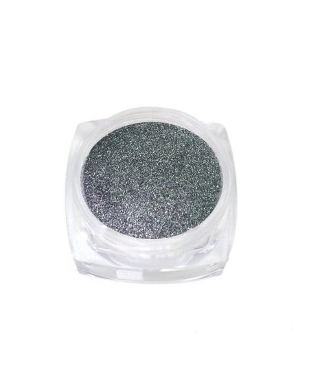 Polvere Specchio Olografica Galaxy Glitter Dark Silver per nailart
