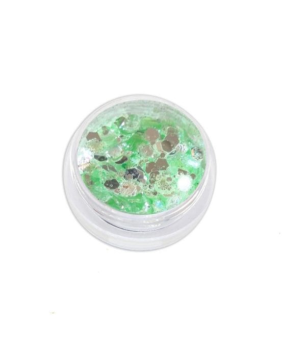 Glitter verde pastello per nailart effetto specchio