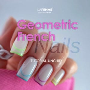 geometric french nails tutorial unghie