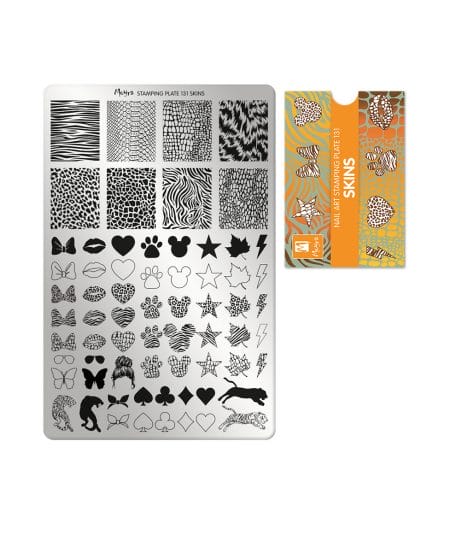 Piastra Stamping Moyra® 131 - Skins - decorazione unghie nailart animalier leopardato