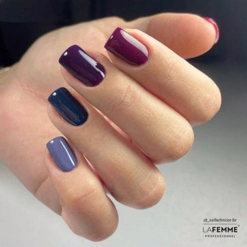 Tendenza Unghie Inverno: mismatched nails